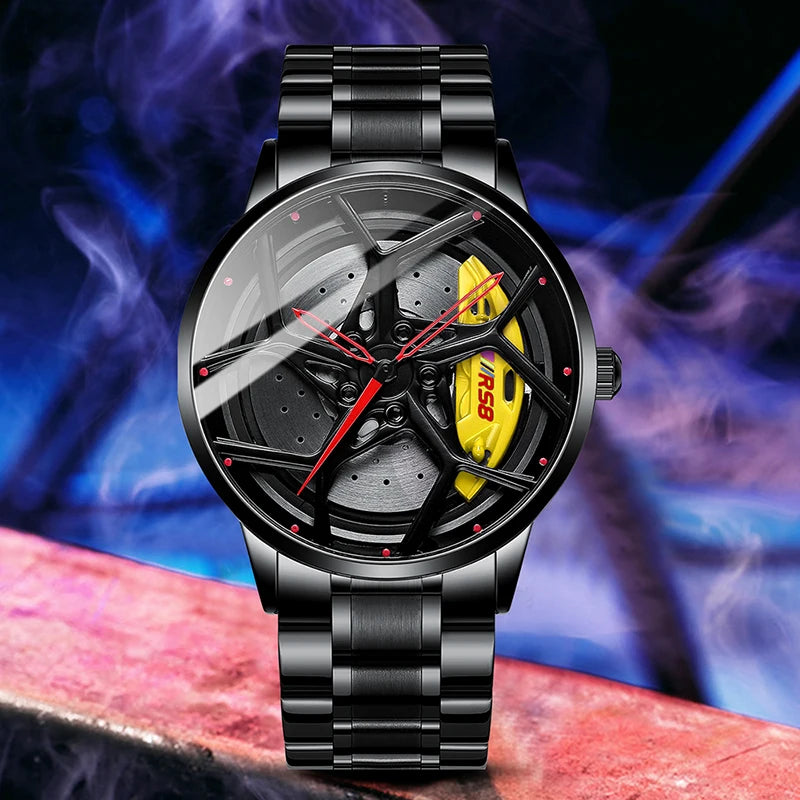 Original Wheel Watches Men Watches Super Car Rim Hub Men Quartz Watch Stainless Steel Waterproof Wholesale Watches Rim Watch