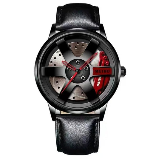 Fashion Mens Car Wheel Watches Luxury Stainless Steel Waterproof Watch for Men Quartz Wrist Watches Male Clock Relogio Masculino