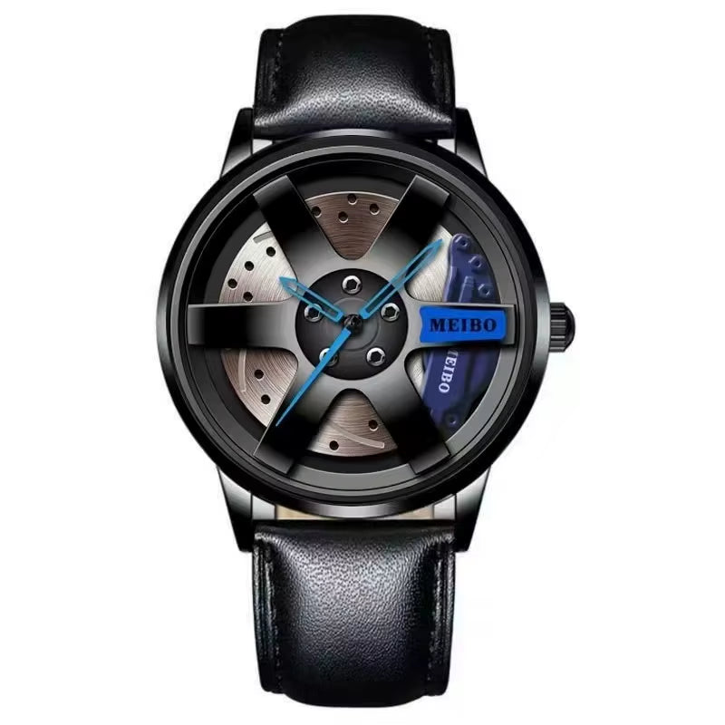 Fashion Mens Car Wheel Watches Luxury Stainless Steel Waterproof Watch for Men Quartz Wrist Watches Male Clock Relogio Masculino