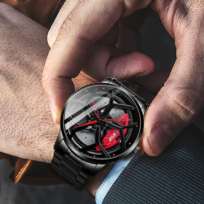 Original Wheel Watches Men Watches Super Car Rim Hub Men Quartz Watch Stainless Steel Waterproof Wholesale Watches Rim Watch