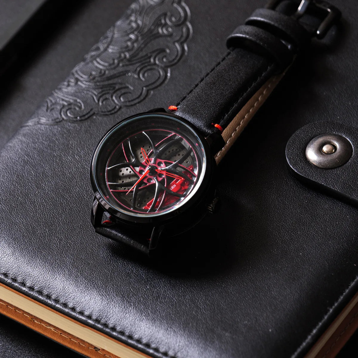 3D Sports Car Wheel Hub Mens Watches Spinnning Wholesale Cartoon Characters Watches Quartz Waterproof 360 Rotate Reloj Hombre
